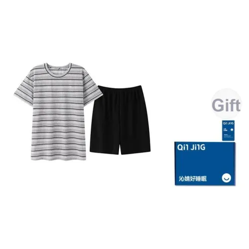 Qin Jing Пижамный комплект Мужской Темно-серый