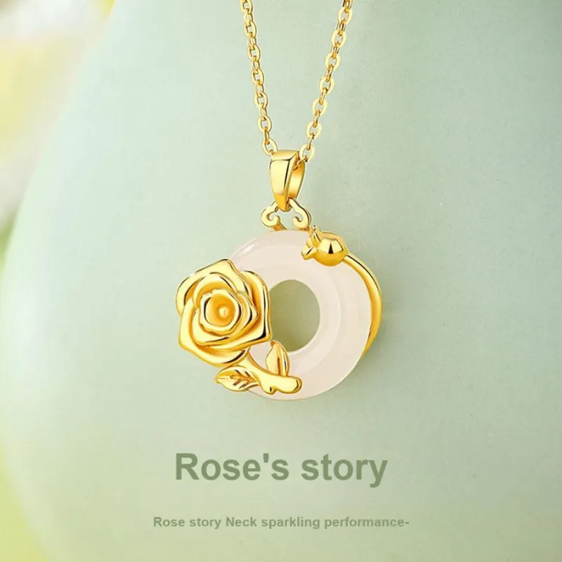 Love Jewelry Chalcedony Jade Necklaces Unisex-1