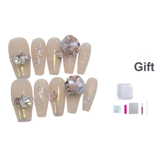 JIDUOMENG Ручная работа Искусственные Ногти Стразы Искрящиеся Блестки Арт Ногти Блестки Magic Mirror Пудра Съемный