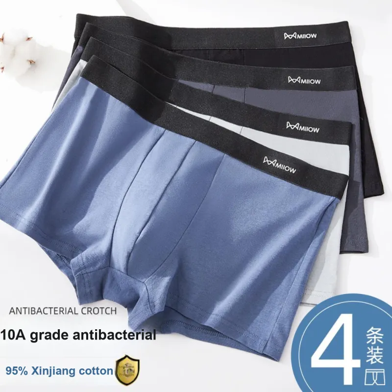 MIIOW Underpants Men's 4 Pack Mixed Color-2