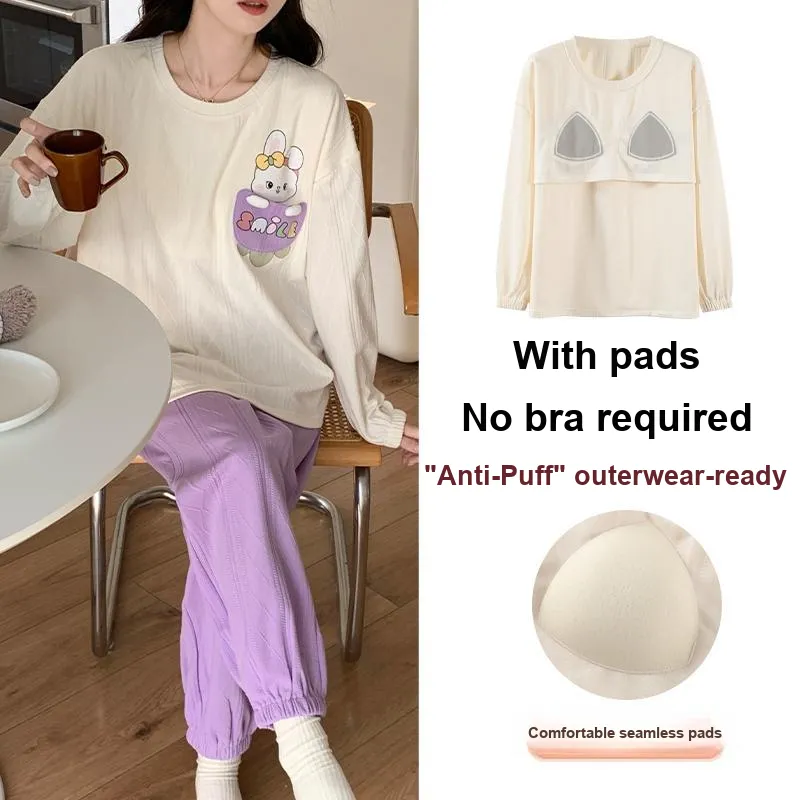 Mulong Family Pajama Set Women's Apricot-1