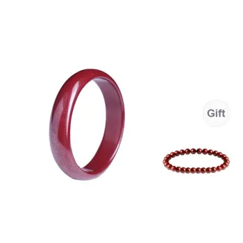 ZHONGLING Reconstructed Cinnabar Jade Bangles Women's