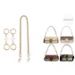 (Style 5) White Four-Leaf Clover Extender Chain 9.5cm*2+Decorative Chain 47cm