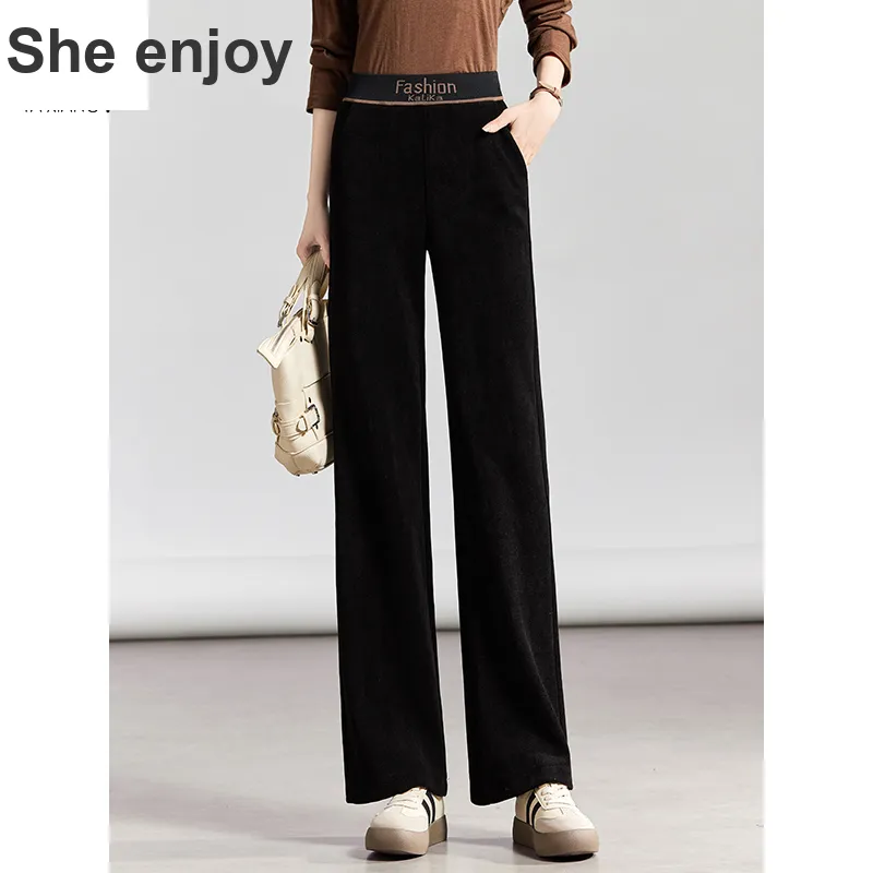 She Enjoys Casual Pants Women's Black-5