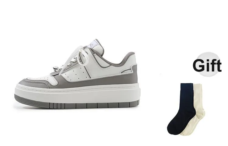 Lucia Tacci Designer Collection Skateboard Shoes Women's Low Top Gray White