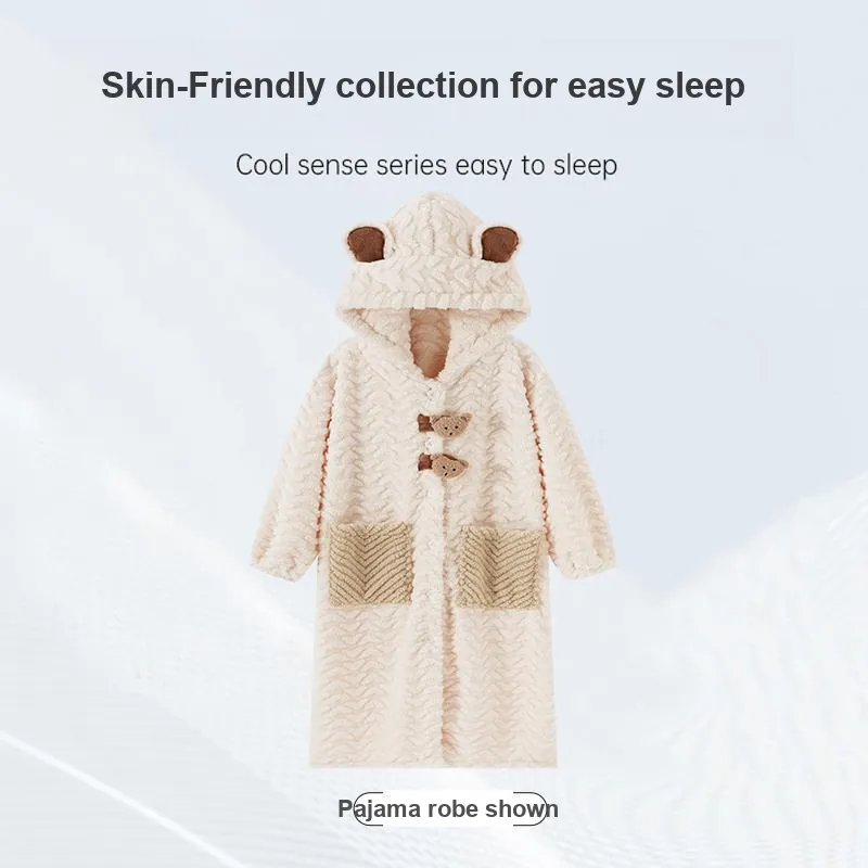 OUSHIBO Bath Robes Women's Image Color-4