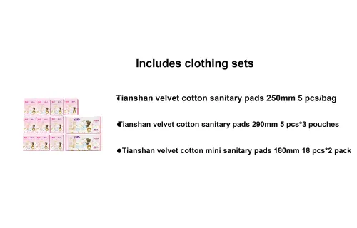 SPACE7 TIANSHAN Бархат Хлопок Комплекты одежды Гигиенические прокладки Дружелюбный к коже и Дышащий Десять Штук Набор