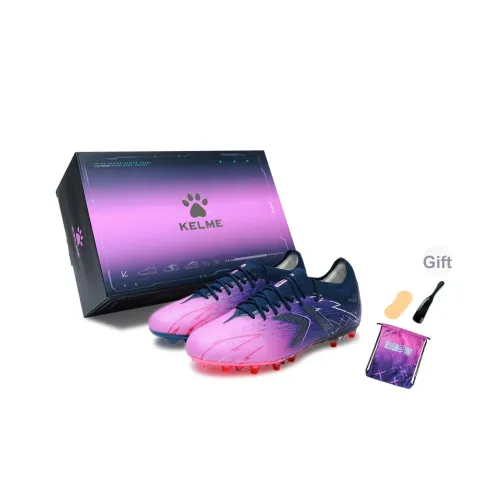 KELME Shadow 2,0 Амортизация Противоскользящий Дышащий Покрытие Футбольные бутсы Унисекс Темно-синий Неон Розовый