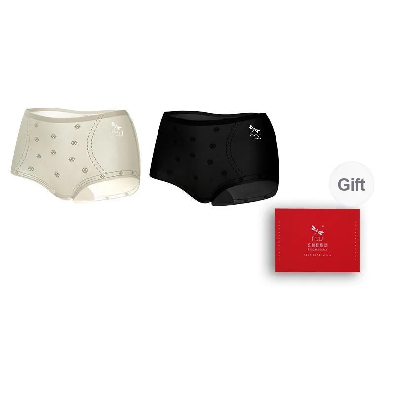 RED DRAGONFLY Ice Silk Panties Women's 2 Pack Gift Box Set-9