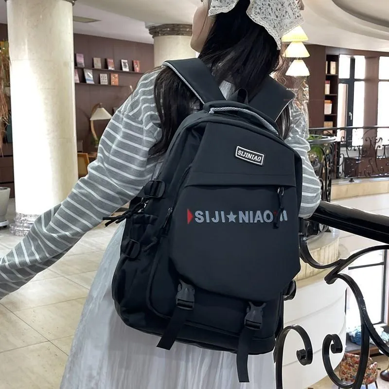 AIBAG Oxford Backpack Unisex Gray/Black/Red/Green/Blue/White-2