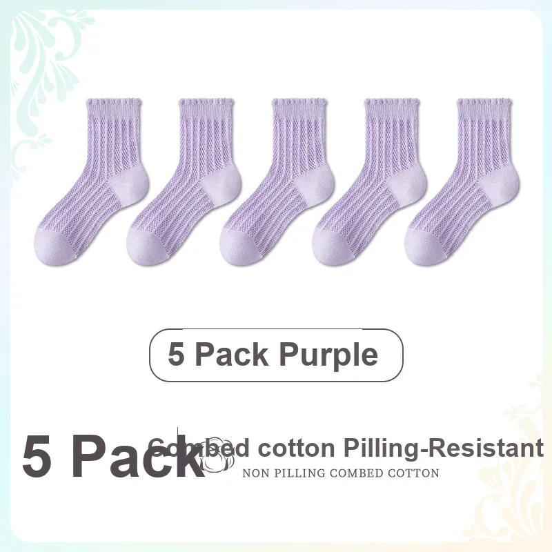 ROBINHOOD Mid Calf Socks Women's 5 Pack-37
