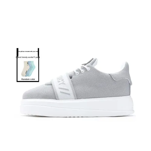 NORVINCY Низкий Топ Стильный Скейтбординг Унисекс Серый Белый