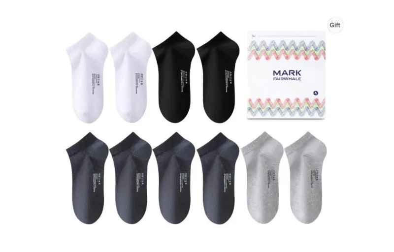 FAIRWHALE Ankle Socks Unisex Box 5-Pack-25