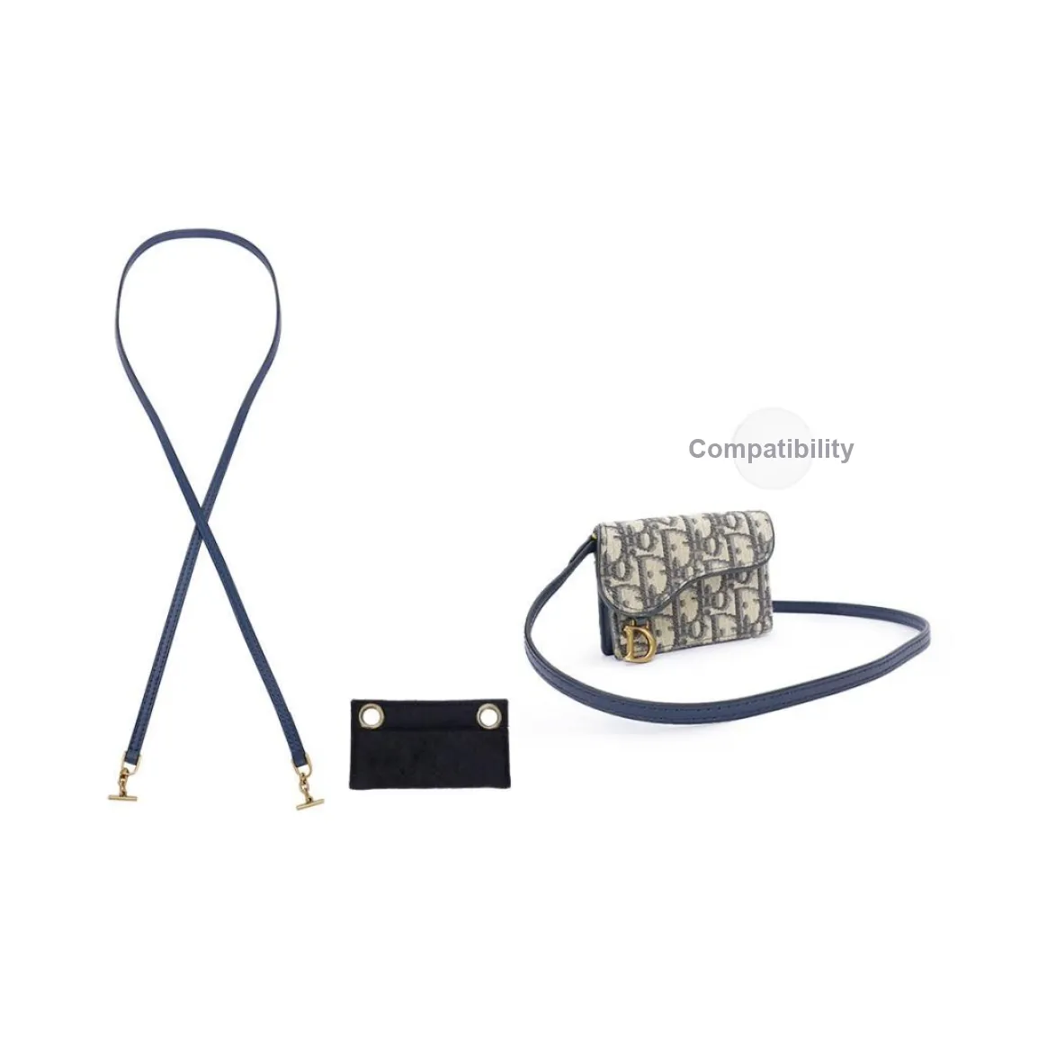 GUYI Cow Leather Bag Accessory Women's Dark Blue