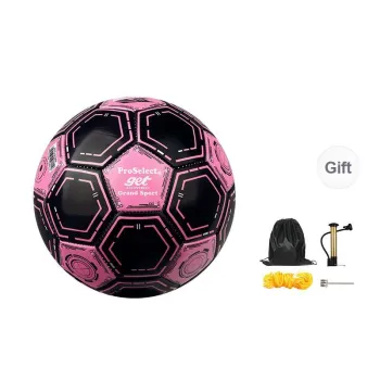 ProSelect 2nd/3rd Soccer PU Machine Stitched Soccer Ball Unisex Black Pink