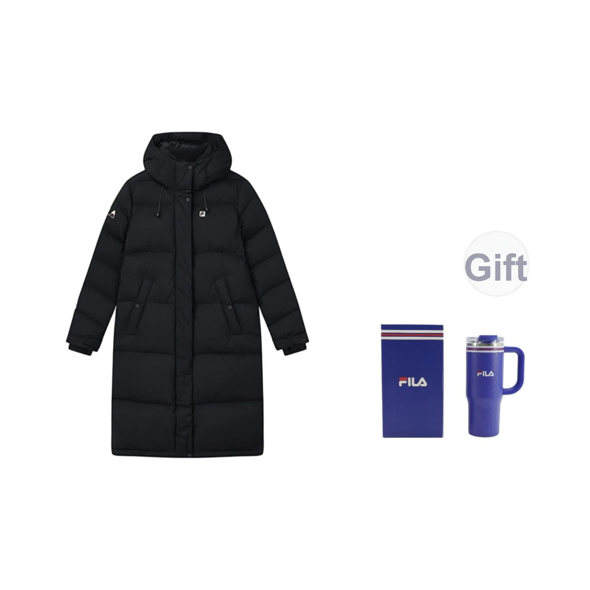 FILA Фитнес Пуховик Женский Темно-Черный