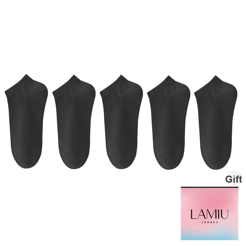 Lan Miao No Show Socks Men's Shopping Bag 5 Pack-4