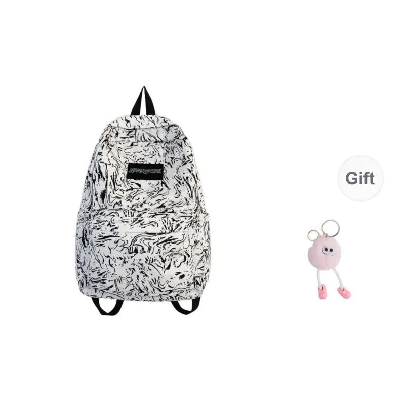 Yalu Nylon Backpack Unisex White/Black/Pink/Light Blue-0