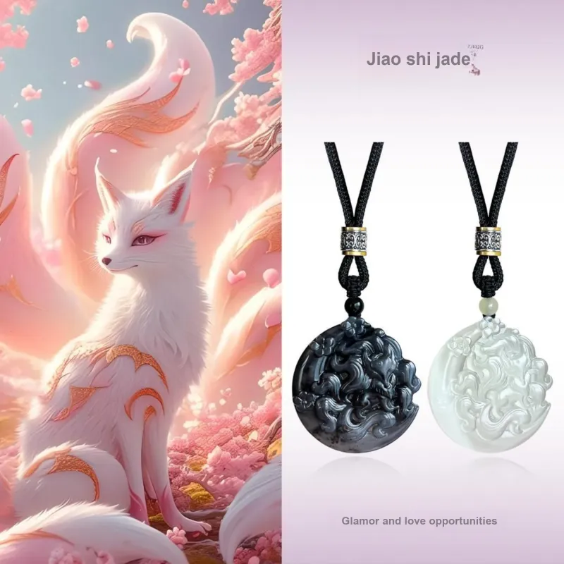 JIAOSHIYU Serpentine Jade Necklaces Unisex-1