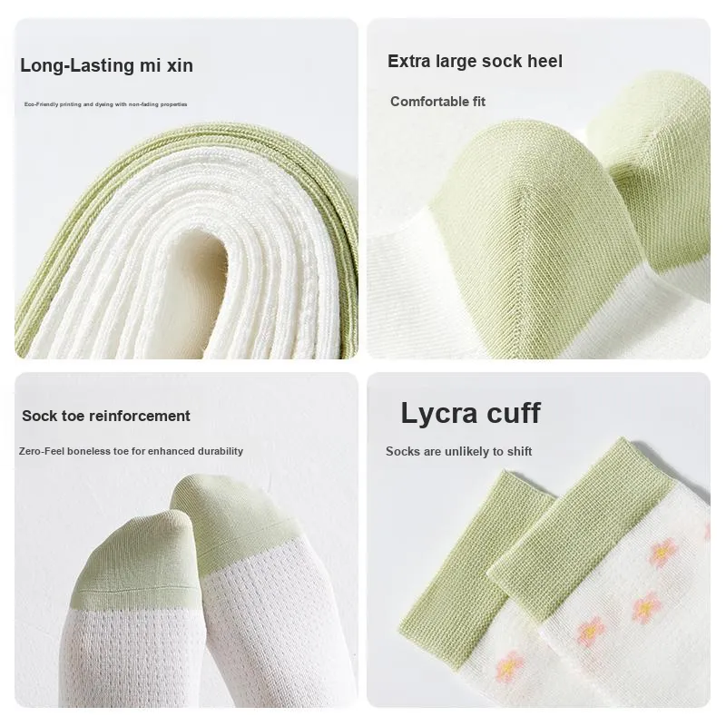 MIIOW Mid-Calf Socks Women's 5 Pack-29