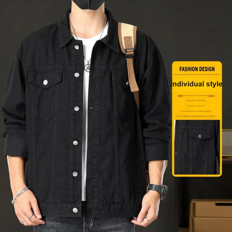 PIERRE CARDIN Denim Jacket Men's Black-3