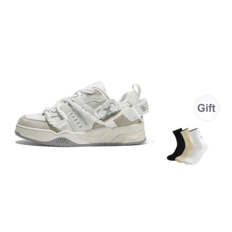 Vxv Structure Shoelace Anti-Slip And Wear-Resistant Height Increasing Low-Top Skateboard Shoes Unisex-0