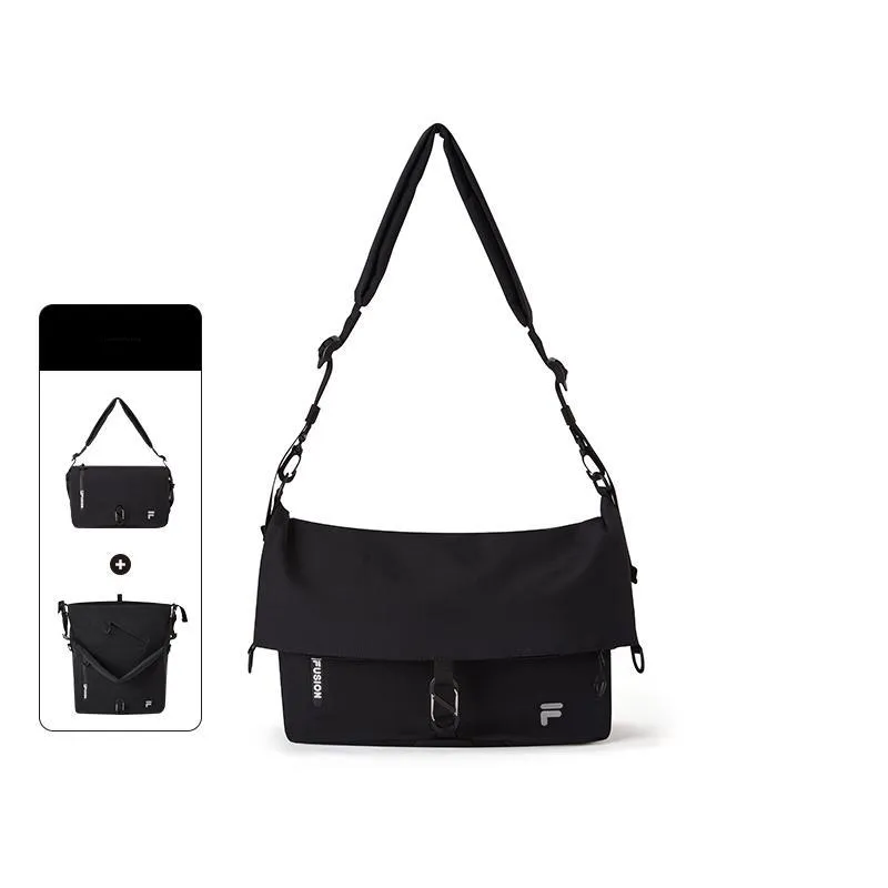 FILA FUSION Fabric Shoulder Bag Unisex Pitch Black BK-1