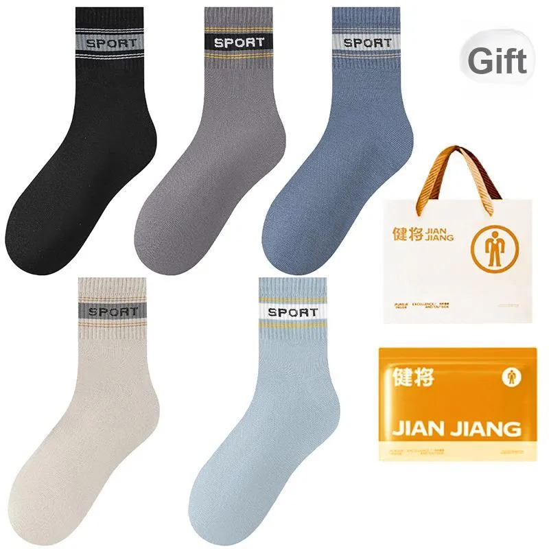 Master Mid Calf Socks Men's Shopping Bag 5 Pack-0