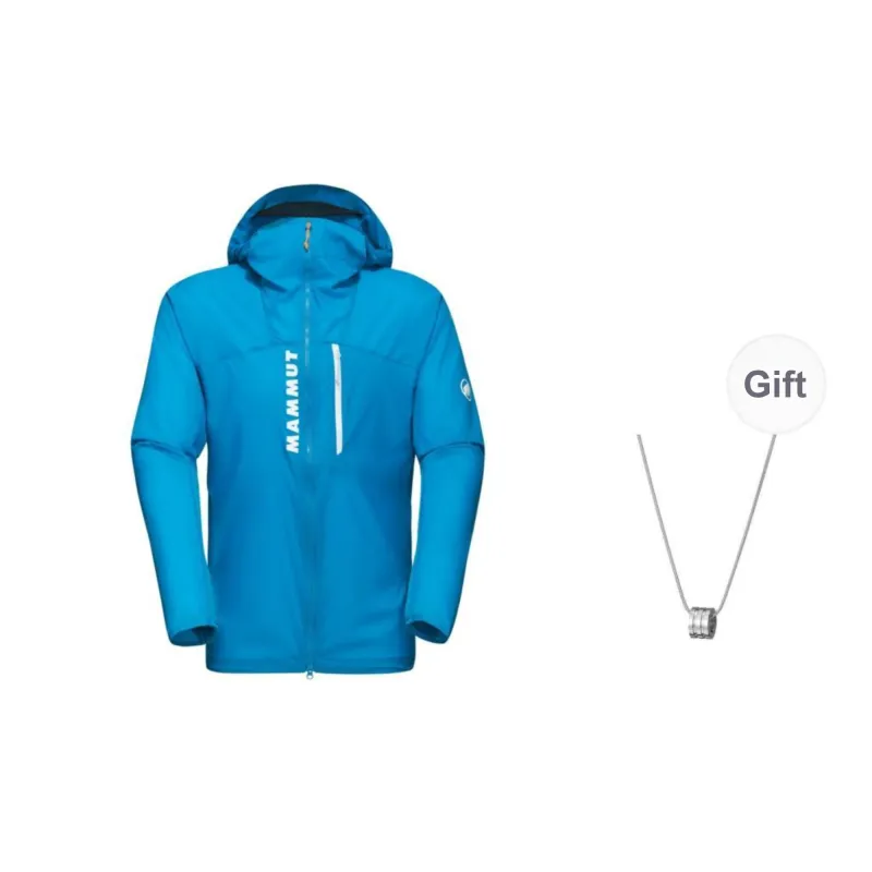 MAMMUT Aenergy Jackets Coats Unisex Glacier Blue With Free Necklace-0