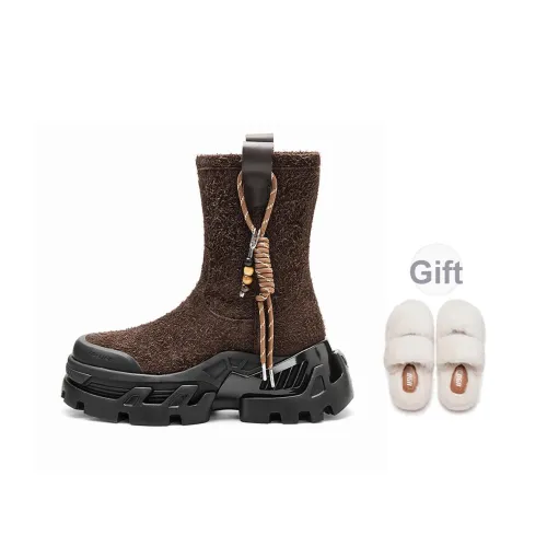 OGR Wild Horse Bronco Коричневые ботильоны 6,5 см Женские Темно-коричневый