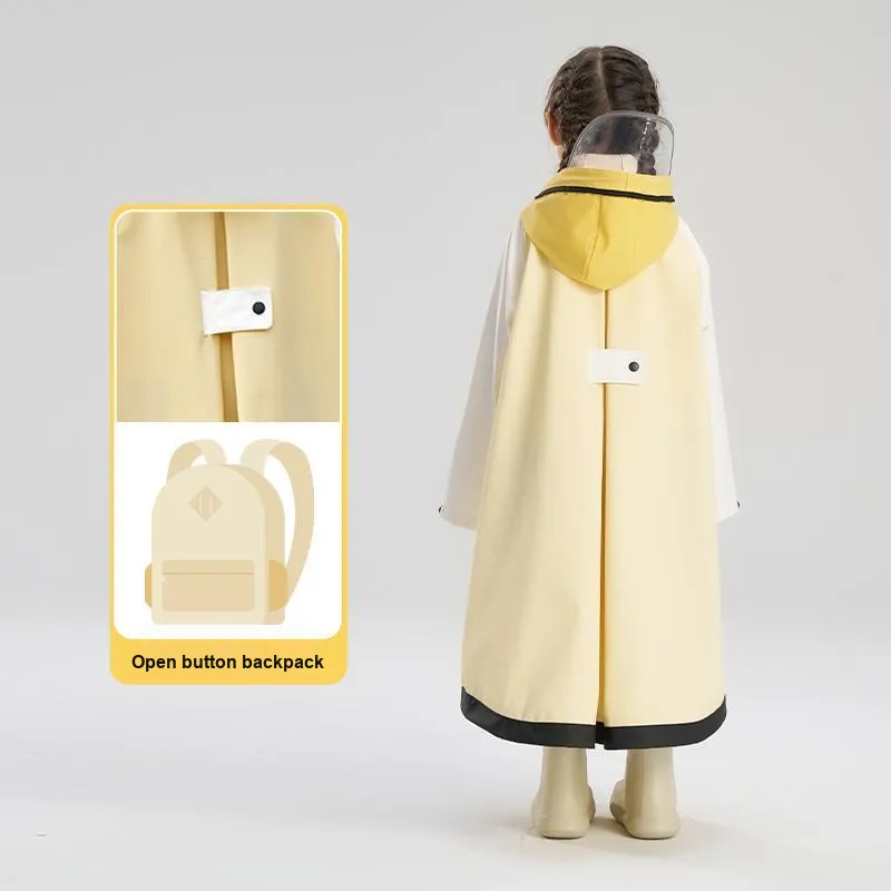 RAINFREEM Kids' Raincoat With Backpack Attachment-6
