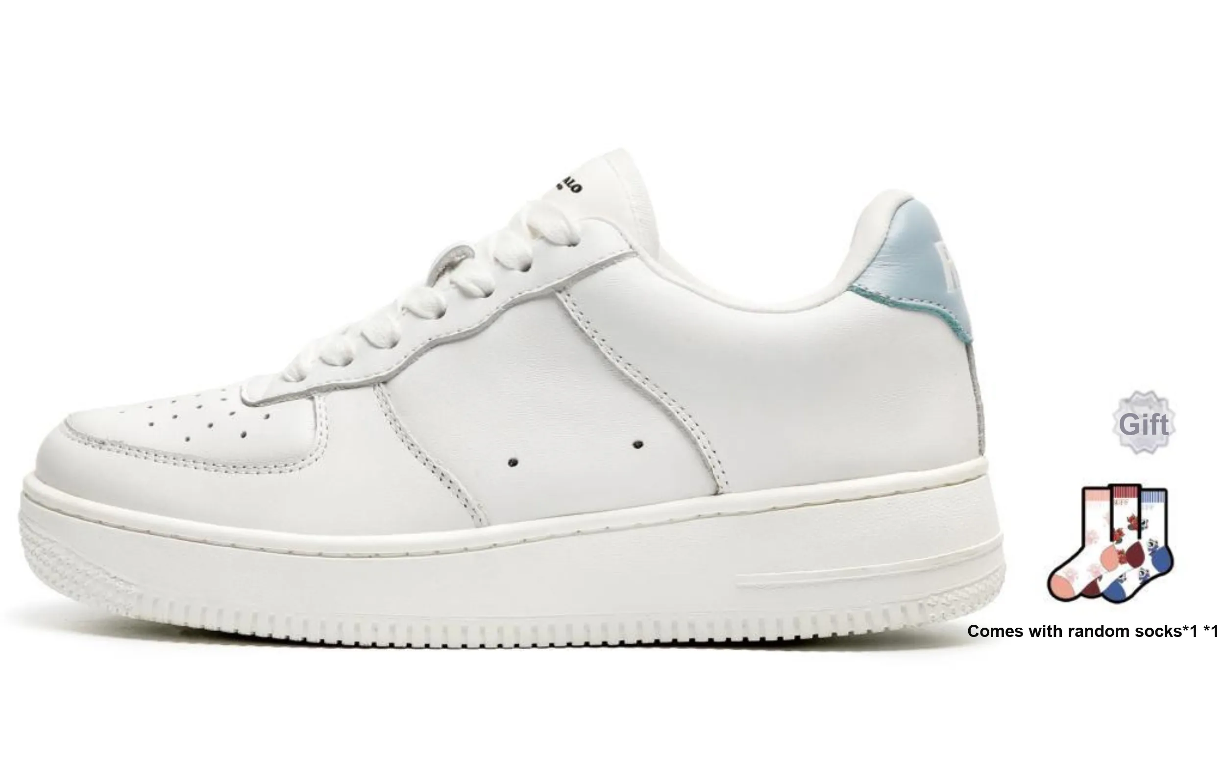 BUFFALO BOUND Warm Slip Resistant Low Top Skateboard Shoes Unisex White