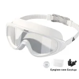 White Swim Goggles (Transparent Lens)