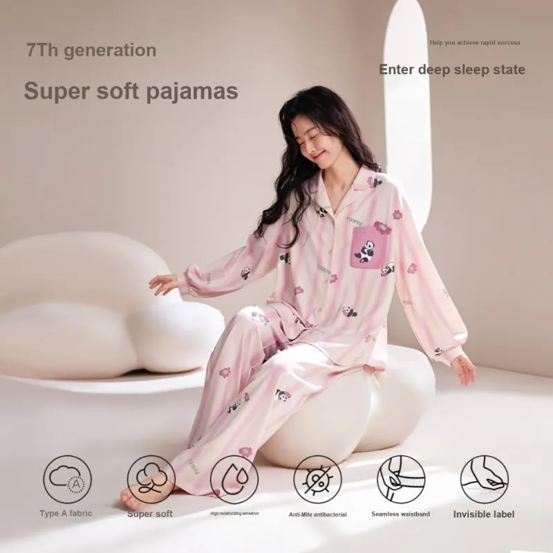 JINGYUN Deep Pajama 70 Pajama Set Women's Morning Light Pink-2