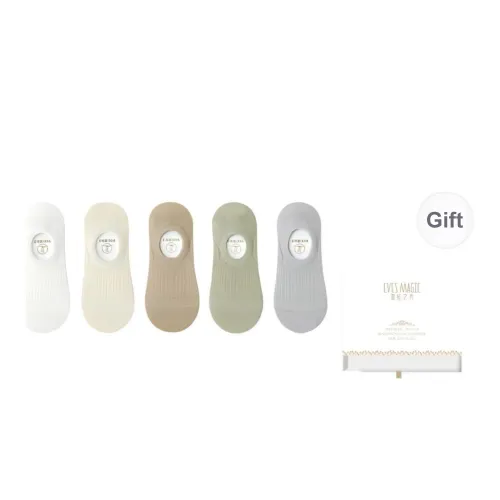 XIA.WA.ZHI.XIU No Show Socks Women's 5 Pack Gift Box Set