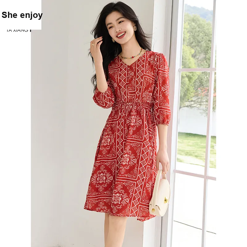 She Enjoys Short Sleeved Dress Women's-3