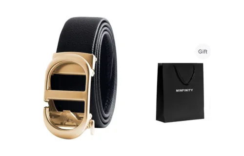 Minfinity Top Grain Cow Leather Leather Belts Unisex 3.8CM