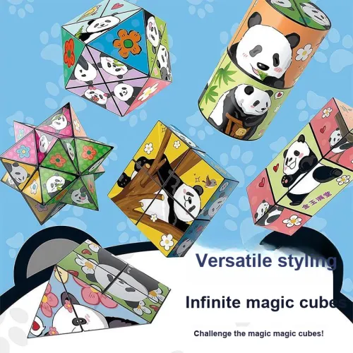 Encounter Koi Fish Бесконечность Transformation Кубик Рубика с 3D-эффектом Панда 3D Геометрические развивающие игрушки