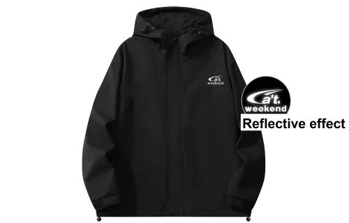 LA'T.WEEKEND Jackets Coats Unisex Black