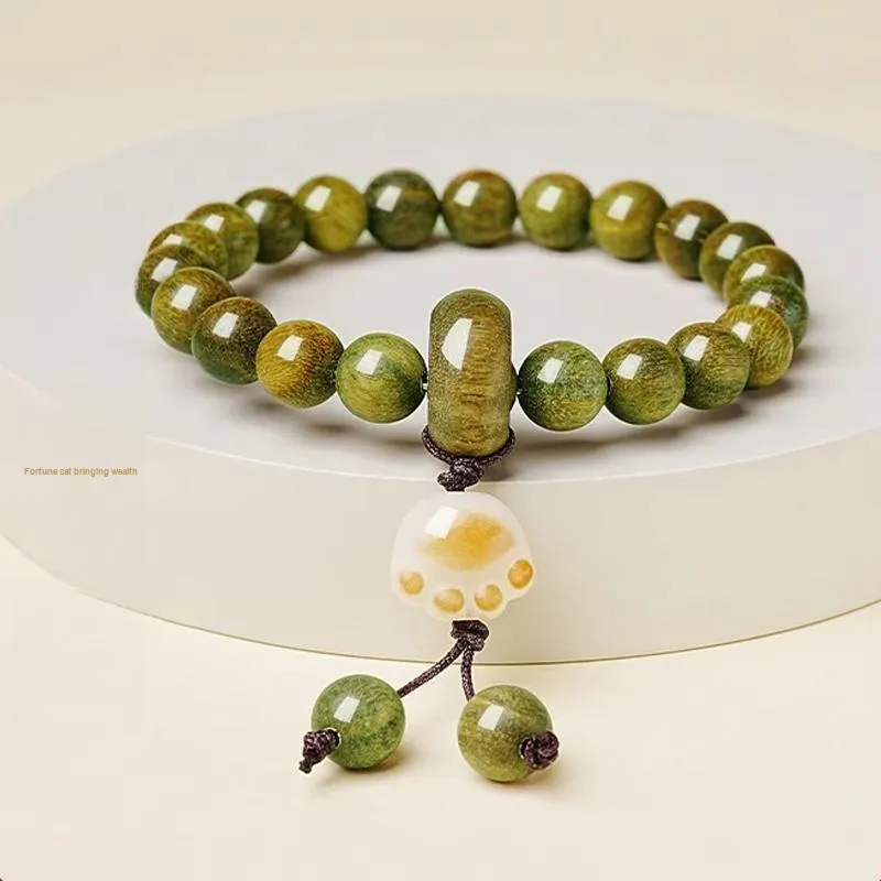 JIUHUASHAN Green Sandalwood Bracelets Unisex-4