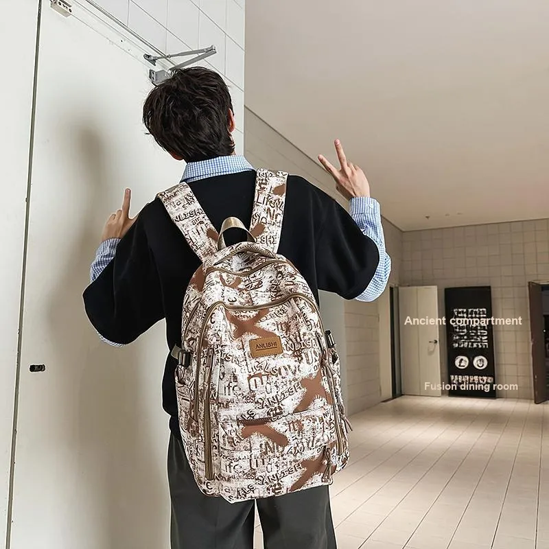 SURELAPTOP Nylon Backpack Unisex Multicolor-7