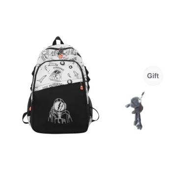 Yalu Nylon Backpack Unisex White/Black/Khaki