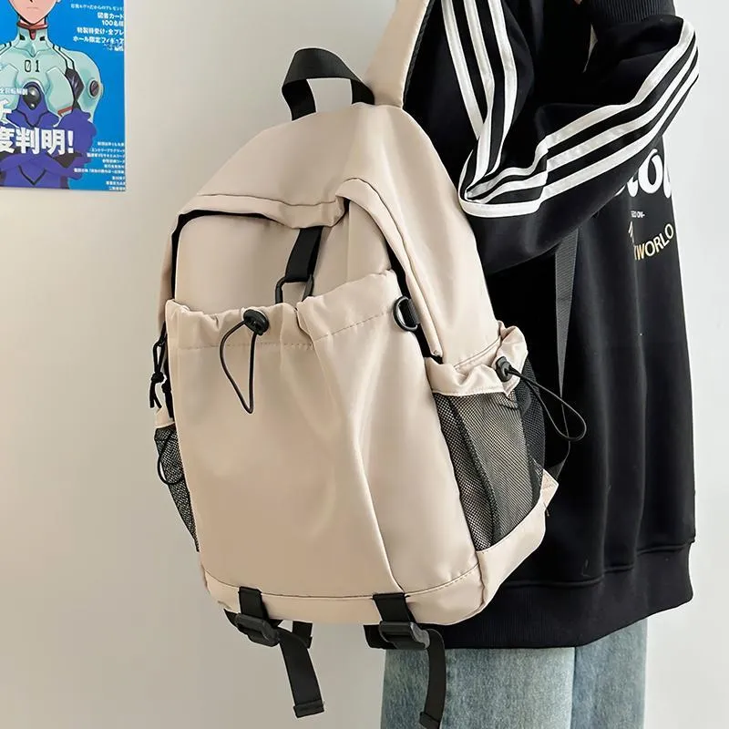 BRABOSTON Nylon Backpack Regular Unisex Gray/Black/Orange/Khaki-21