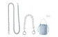 [Clothing Sets]Blue Leather Crossbody 90cm+Pearl Decorative Chain