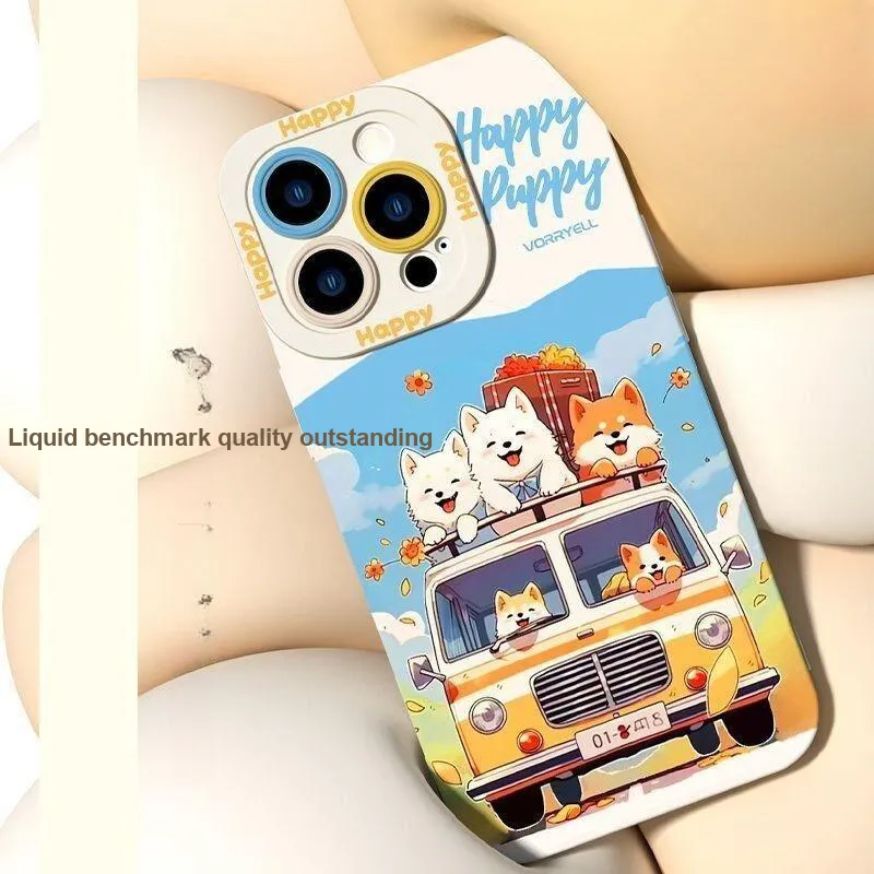 COORUBA Silicone Material Adorable Fashion Trend Phone Cases Apply To Apple-2