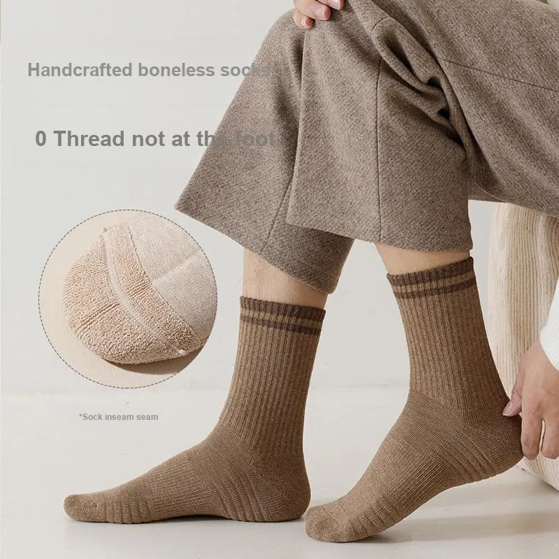 YINSHILIANGPIN Mid Calf Socks Men's 5 Pack-17