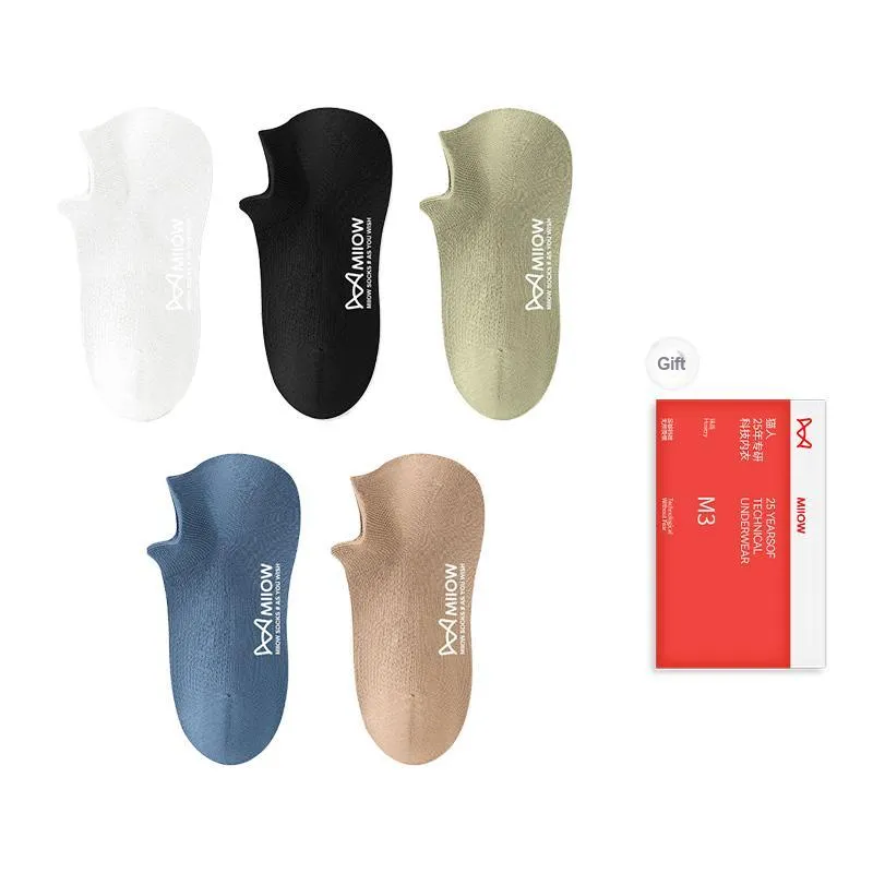 MIIOW No Show Socks Men's Shopping Bag Combo Set-11