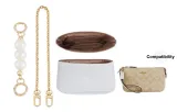 Nolita 19 Exclusive DuPont Paper Liner+Pearl Round Buckle Extender Chain Gold-Tone
