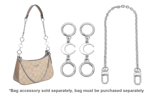 Lan Bao Fan Alloy Metal Bag Accessories Women's Silver