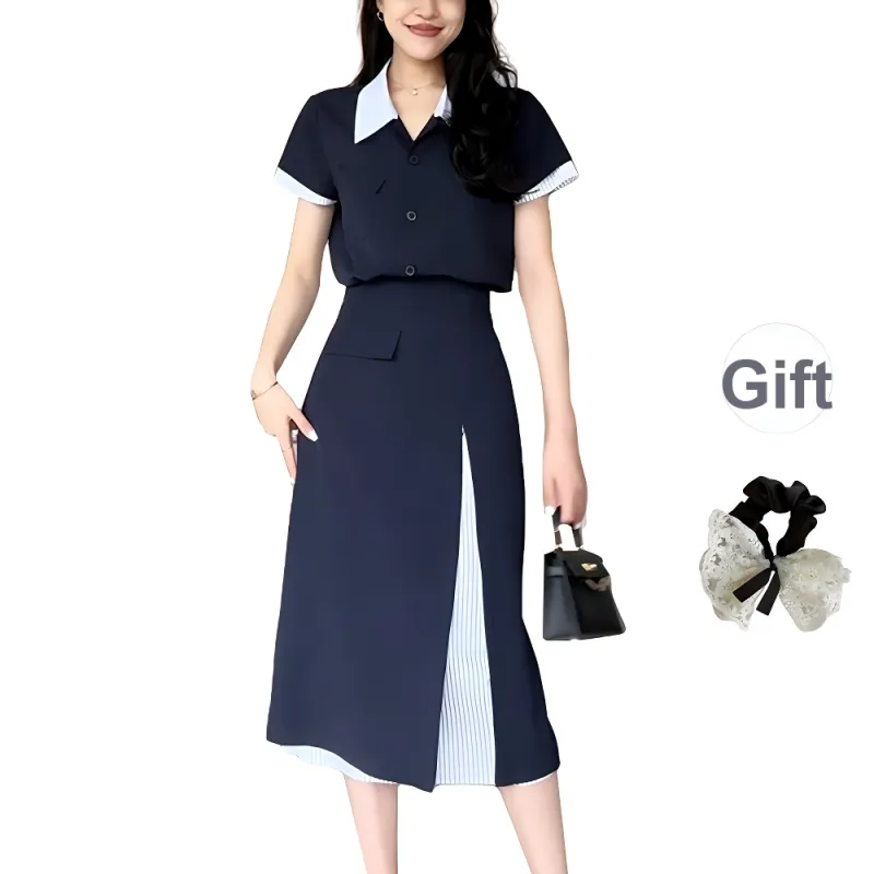 PAVEA Two Piece Skirt Sets Women's-2